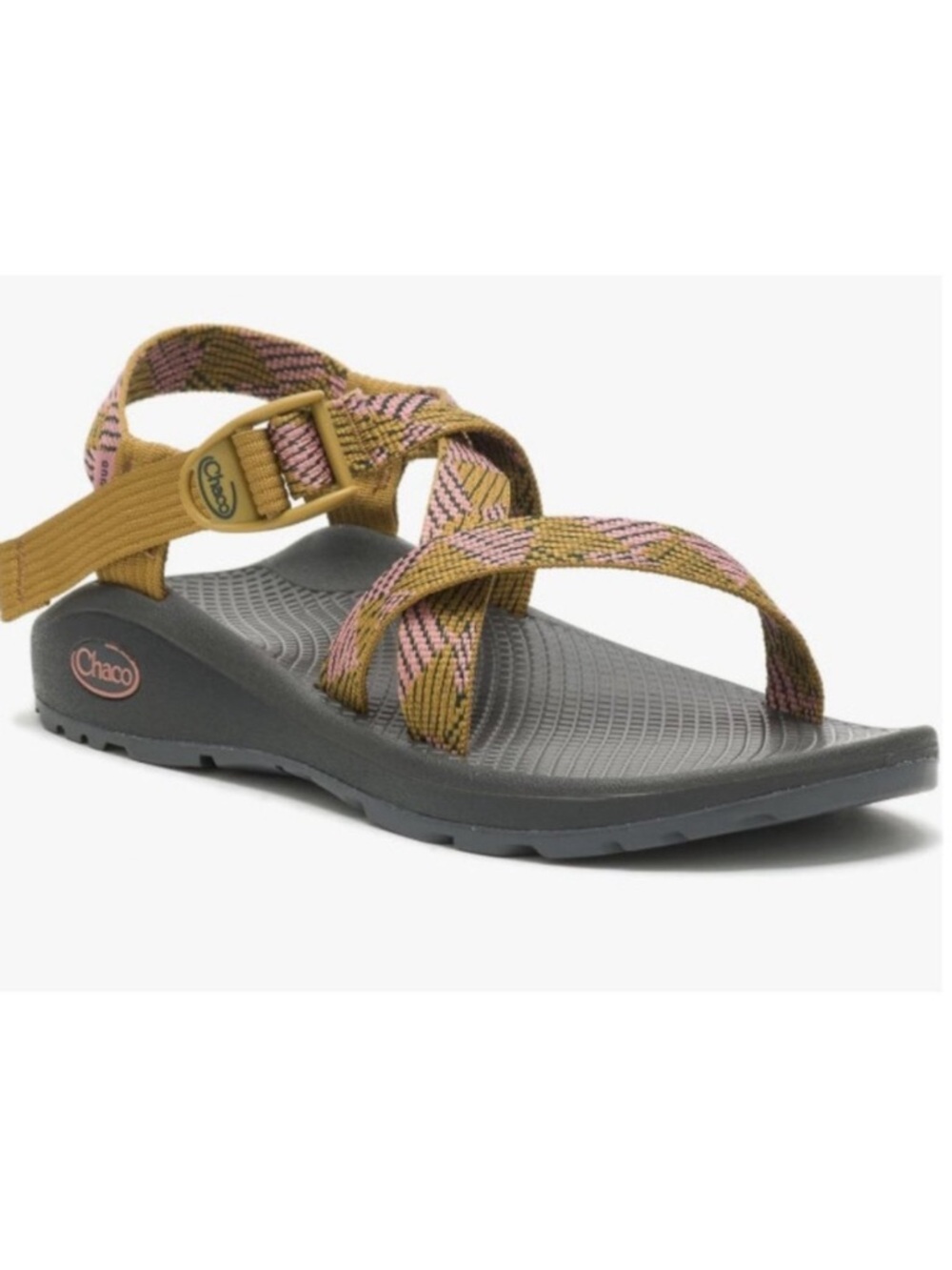 Chaco Zcloud Sandal | Gray Footbed with Pink & Olive Straps - Size 10 Women’s